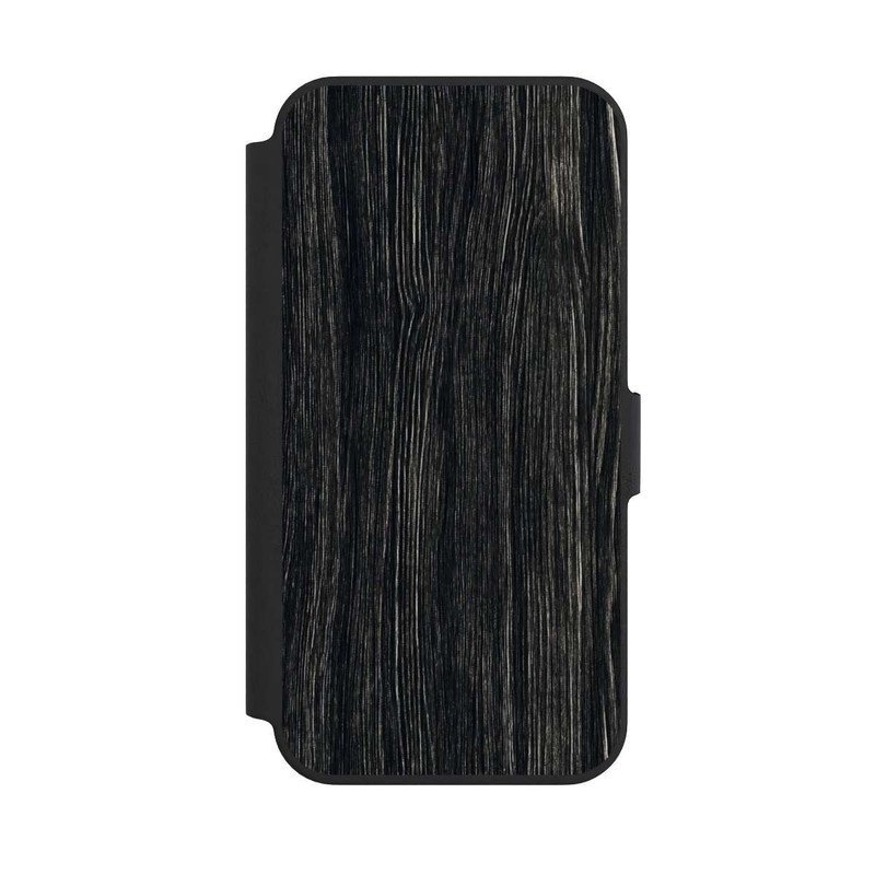 iPhone 13 Pro NIVOflip Dunkle Holzstruktur