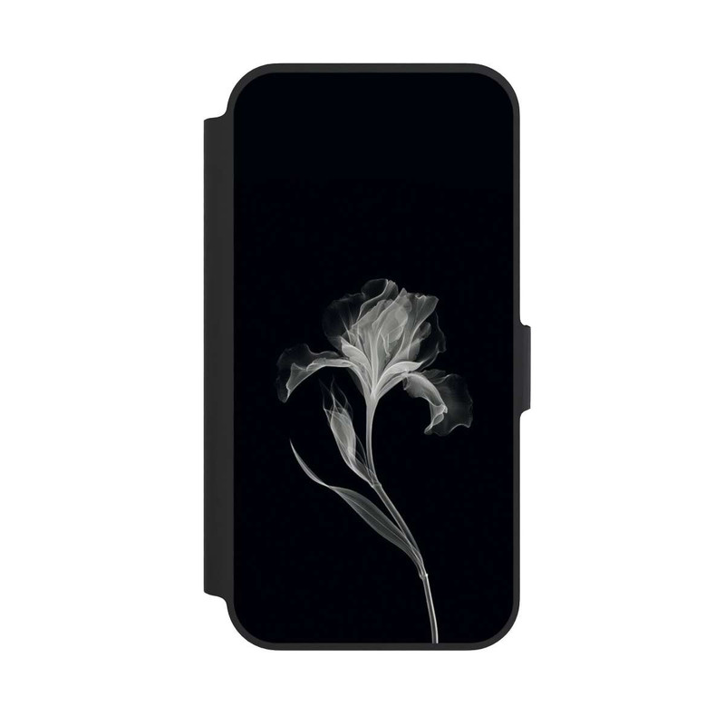 iPhone 13 Pro NIVOflip Fleur négative Gris sur noir avec IA