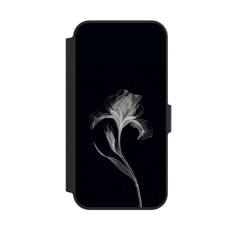 iPhone 13 Pro NIVOflip Fleur négative Gris sur noir avec IA