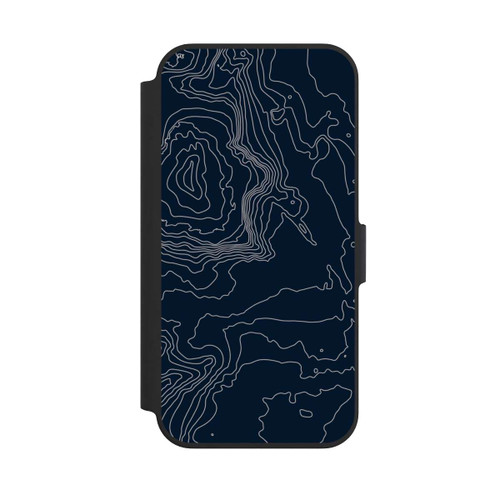 Apple iPhone 13 Pro NIVOflip Berg Höhenlinien Dunkel
