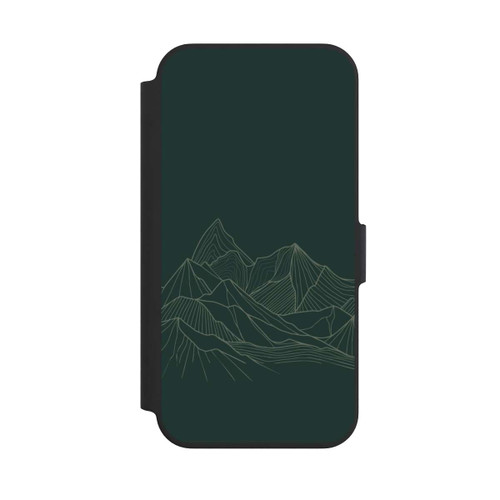 Apple iPhone 13 Pro NIVOflip Berg Line Art Grün