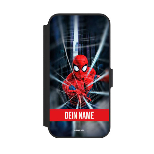 Apple iPhone 13 Pro NIVOflip Spiderman Webs in Action Personalisierbar
