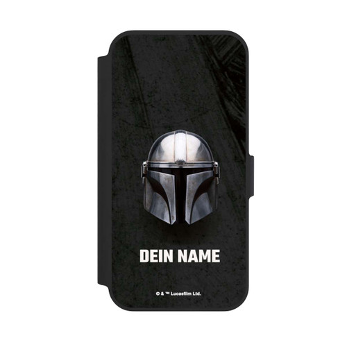 Apple iPhone 13 Pro NIVOflip Star Wars Mandalorian Black Helmet Personalisierbar