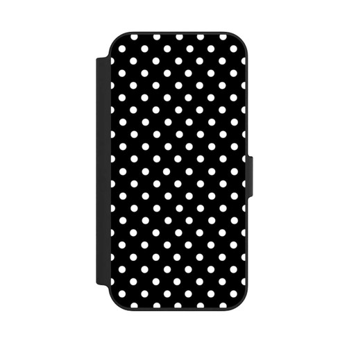 Apple iPhone 13 NIVOflip Polka Dots Schwarz und Weiß