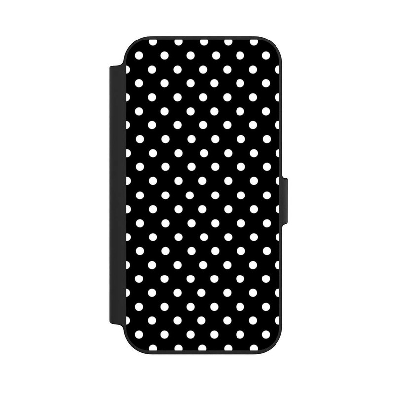 iPhone 13 NIVOflip Polka Dots Schwarz und Weiß