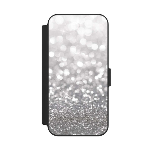 Apple iPhone 13 NIVOflip Pluie de Paillettes Argentées Look