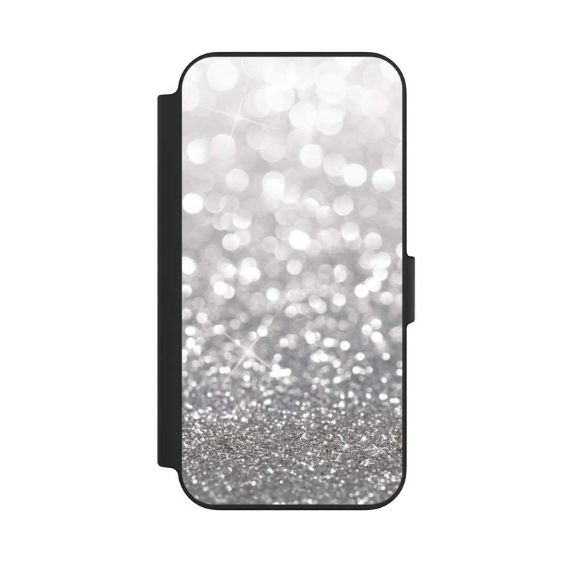 iPhone 13 NIVOflip Pluie de Paillettes Argentées Look