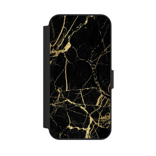 Apple iPhone 13 NIVOflip Marbre Noir et Or