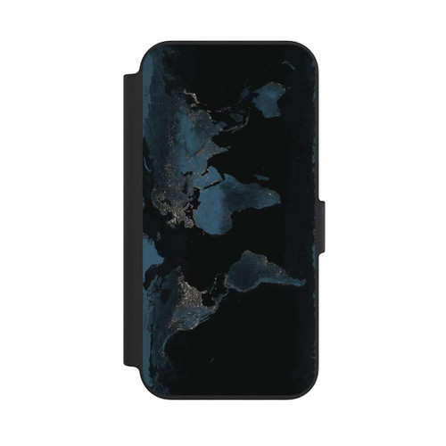Apple iPhone 13 NIVOflip Carte du Monde Nuit