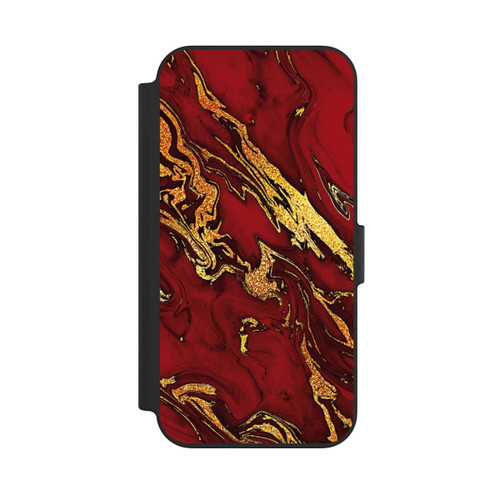 Apple iPhone 13 NIVOflip Red Gold Marble Look