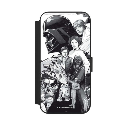 Apple iPhone 13 NIVOflip StarWars Charaktere - Schwarz-Weiß