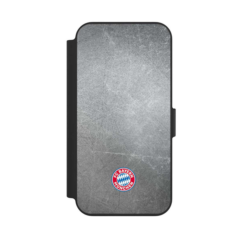 iPhone 13 NIVOflip Klassisches FCB Logo Klein - Bunt auf Metalllook