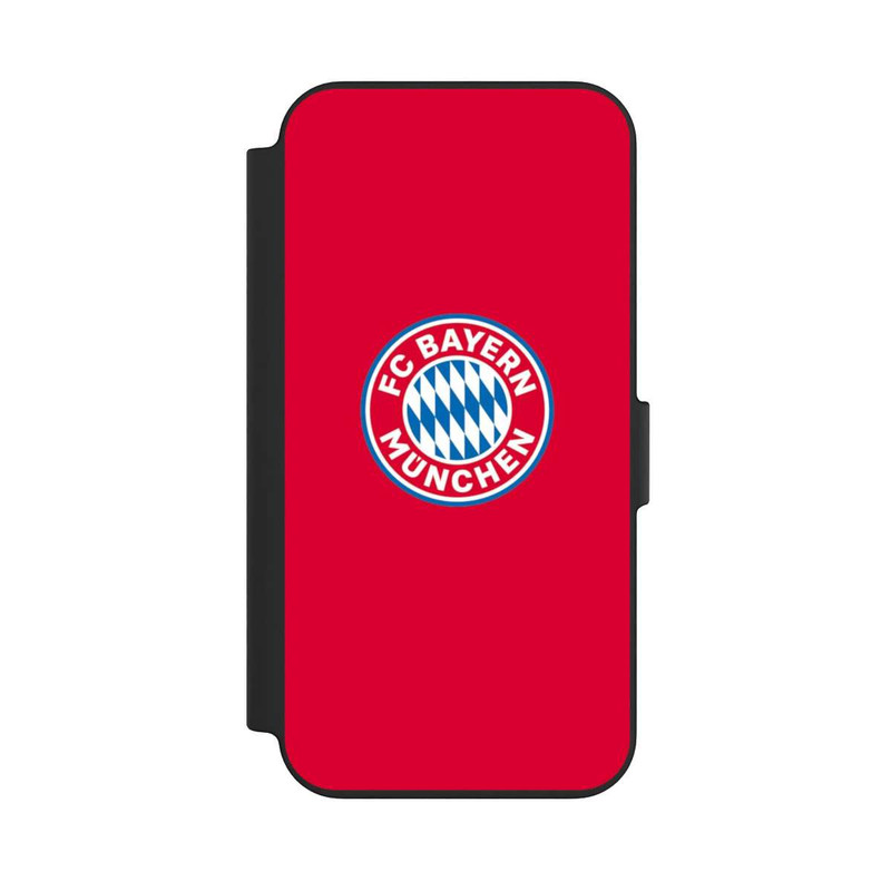 iPhone 13 NIVOflip FCB Logo sur fond rouge