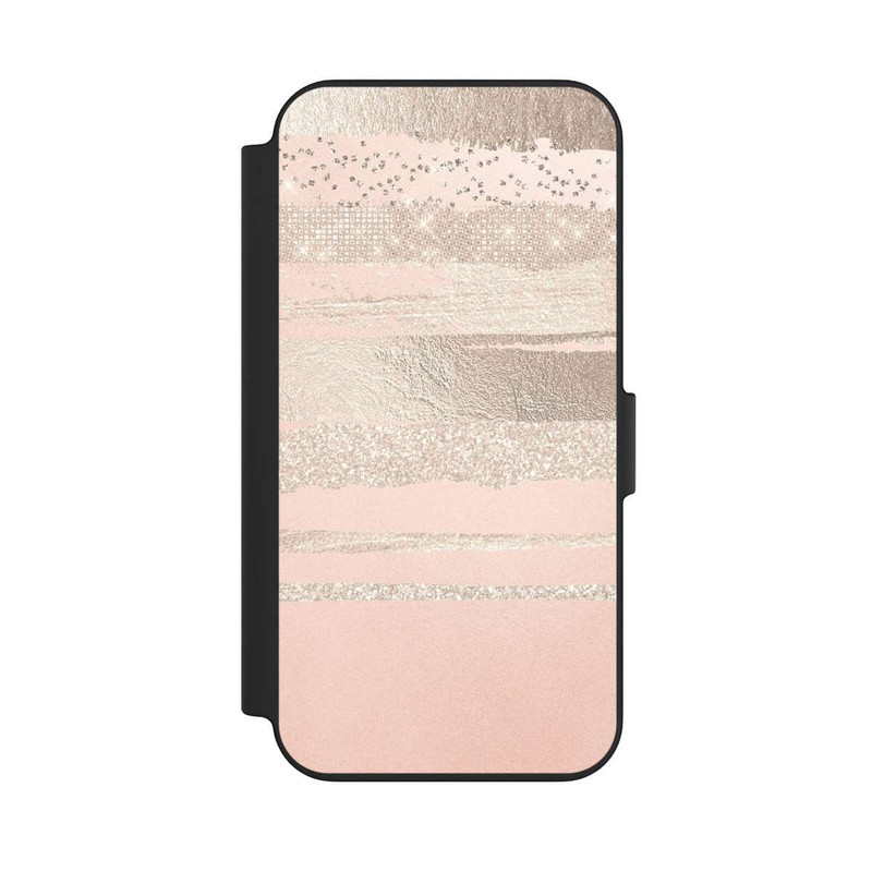 iPhone 13 NIVOflip Glitzerschichten (Rosé/Silver) Glitterlook