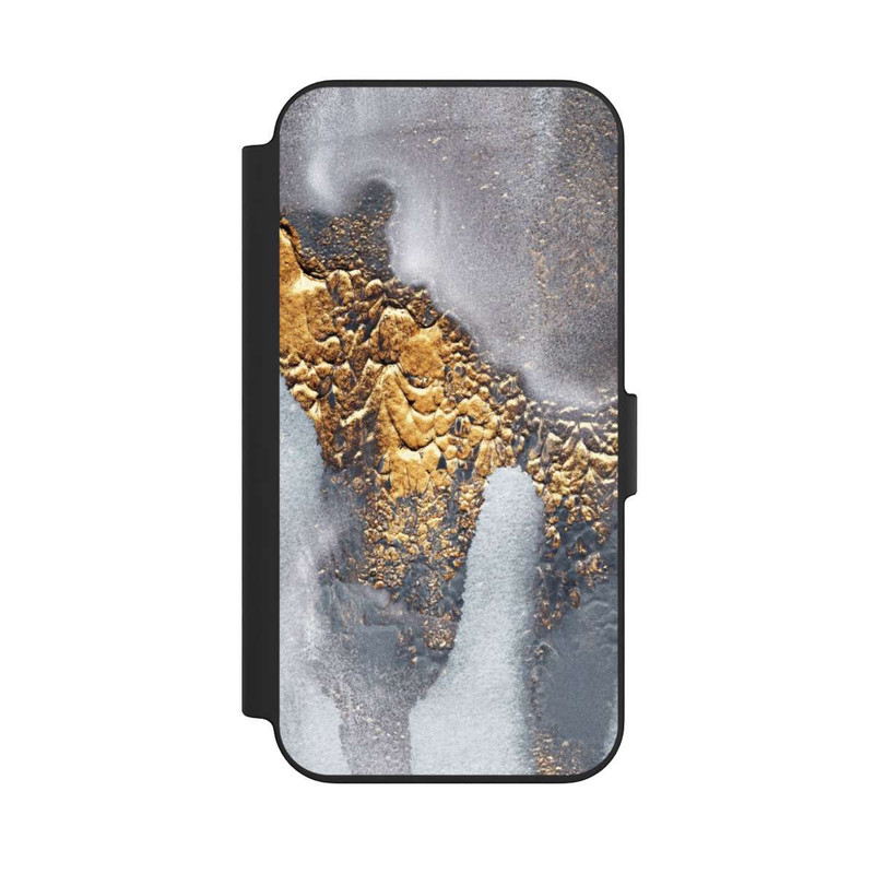 iPhone 13 NIVOflip Concrete Gold Glitter Look
