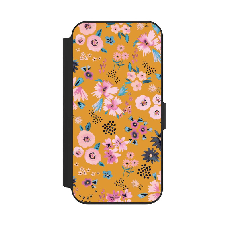 iPhone 13 NIVOflip Petites Fleurs Jaune Moutarde