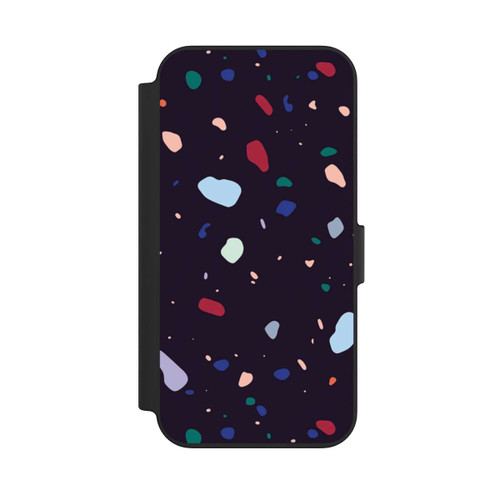 Apple iPhone 13 NIVOflip Moderner dunkel abgerundeter Terrazzo