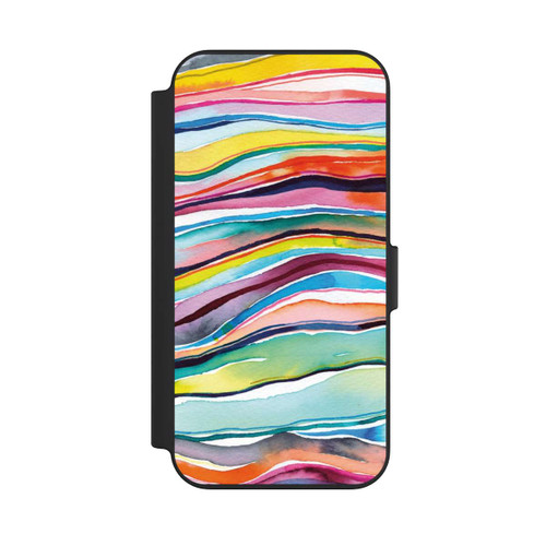Apple iPhone 13 NIVOflip Watercolor Agate Layers