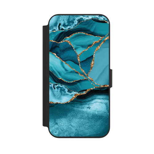 Apple iPhone 13 NIVOflip Ice Blue Marble Landscape