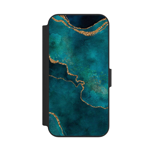 Apple iPhone 13 NIVOflip Edelstein glänzend aquamarin