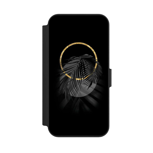 Apple iPhone 13 NIVOflip Feuille tropicale noire