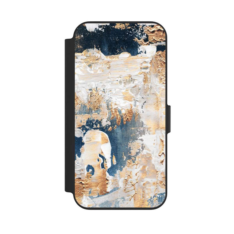 iPhone 13 NIVOflip Abstraction Bleu et Or