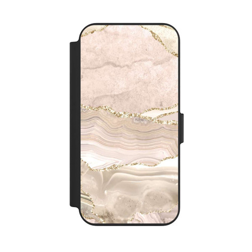 Apple iPhone 13 NIVOflip Marmor rosa-goldene Streifen