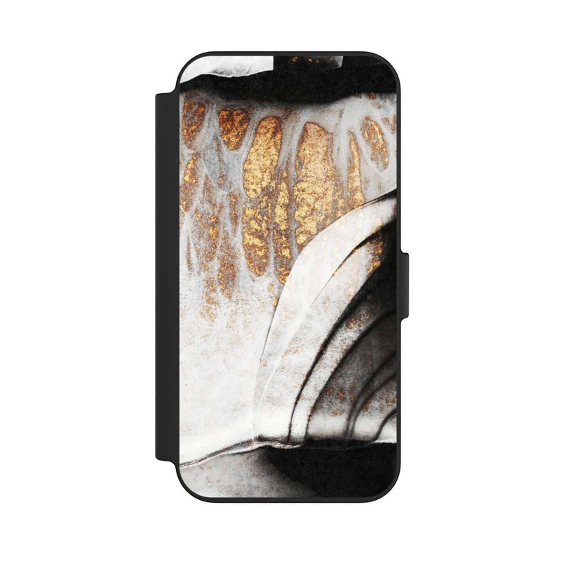 iPhone 13 NIVOflip Schwarze und goldene Adern