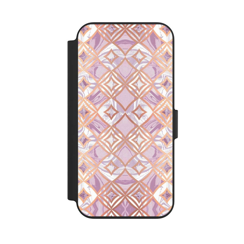 iPhone 13 NIVOflip Pink Gold Rhombic Marble Tiles