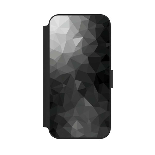 Apple iPhone 13 NIVOflip Polygonales Mosaik Schwarz/Weiß