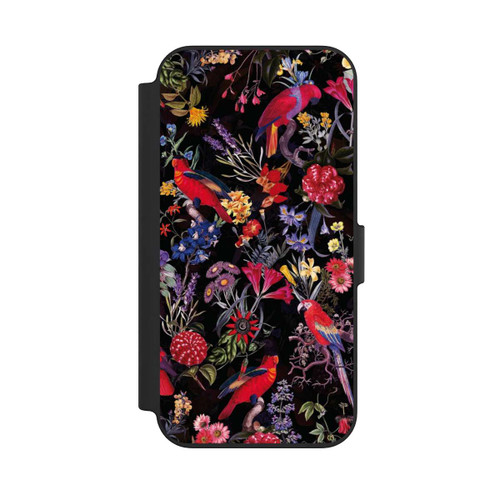 Apple iPhone 13 NIVOflip Dark Flowers and Parrots