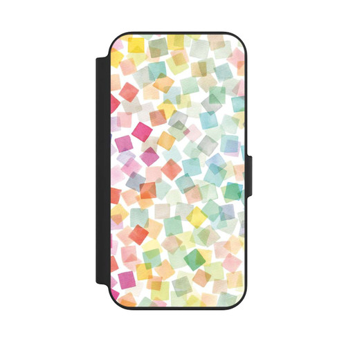 Apple iPhone 13 NIVOflip Konfetti geometrische Plaids Regenbogen