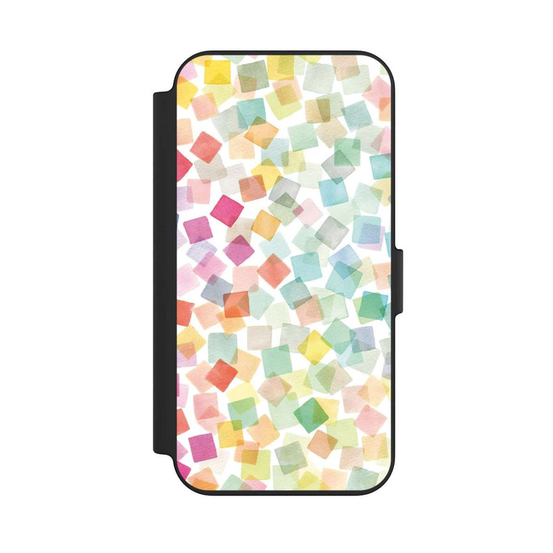 iPhone 13 NIVOflip Konfetti geometrische Plaids Regenbogen