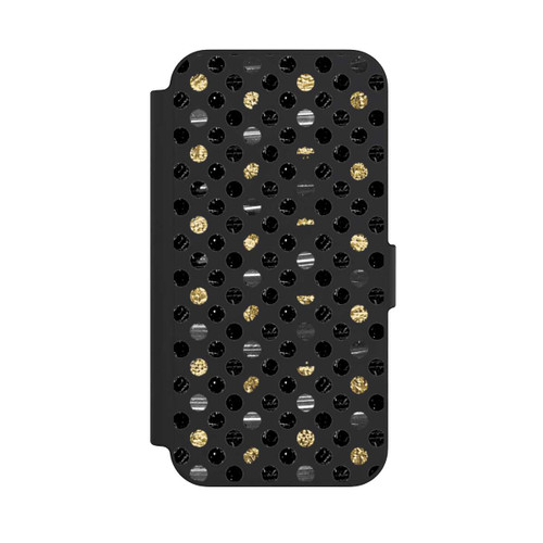 Apple iPhone 13 NIVOflip Gold Black Polka Dots
