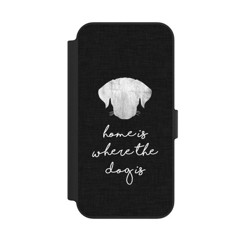 Apple iPhone 13 NIVOflip Home Is Where The Dog Is - White on Black