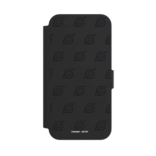 Apple iPhone 13 NIVOflip Black Konoha Pattern Transparant