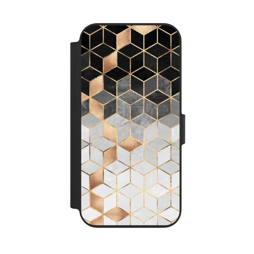 Apple iPhone 13 NIVOflip Würfel dunkel und gold