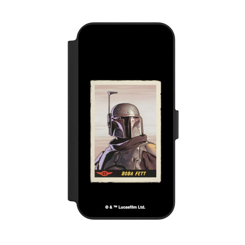 Apple iPhone 13 NIVOflip Boba Fett Badges Black Background