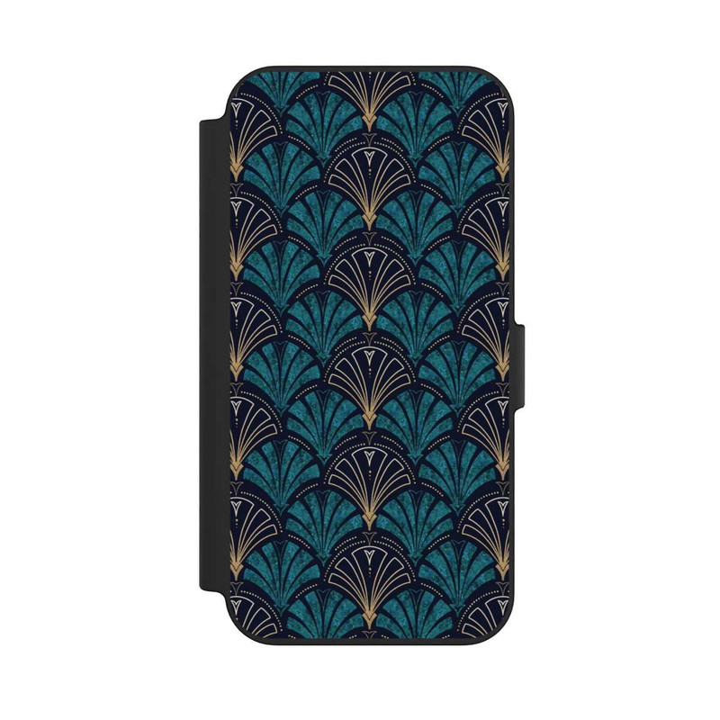 iPhone 13 NIVOflip Art Deco Aquamarin Gold