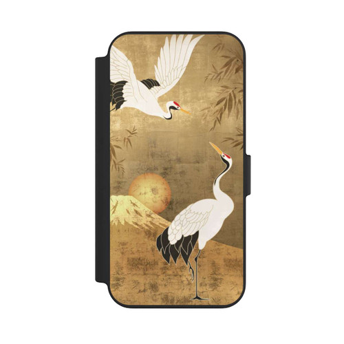 Apple iPhone 13 NIVOflip Cranes Gold Japan 1