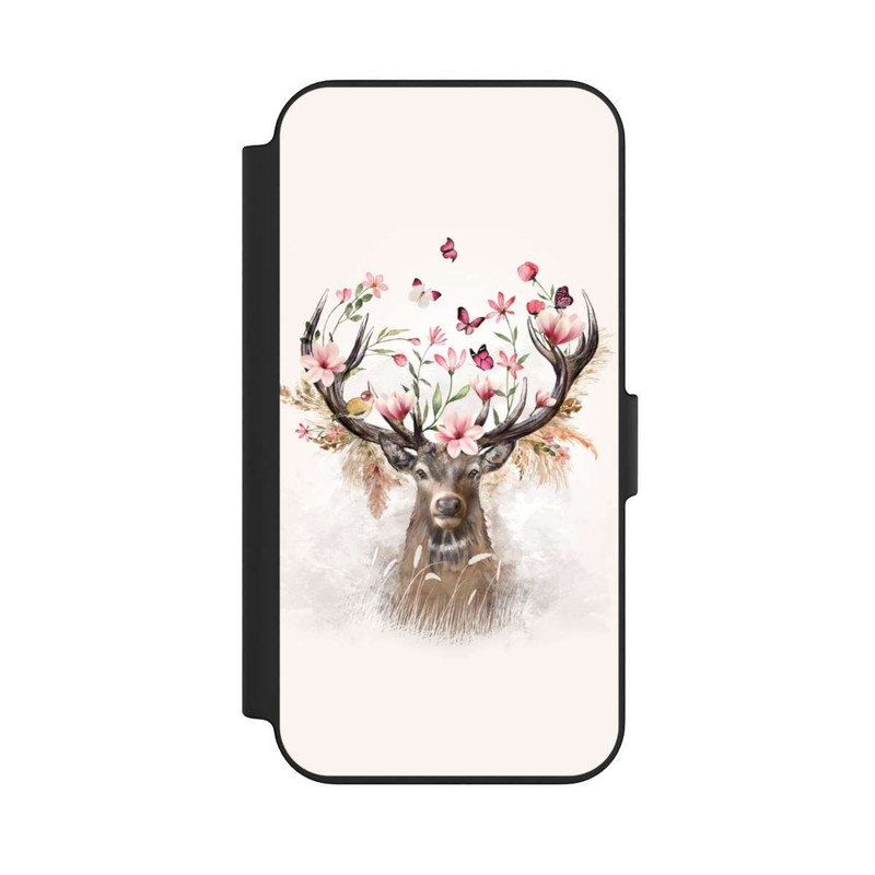 iPhone 13 NIVOflip Hirsch Blumen Geweih