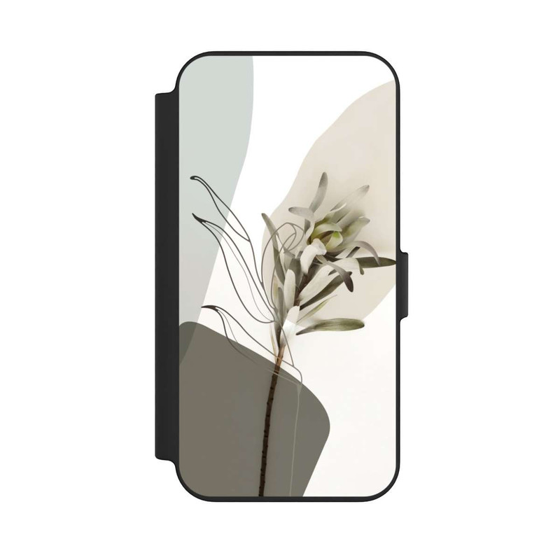 iPhone 13 NIVOflip Boho Line Art Olivgrün
