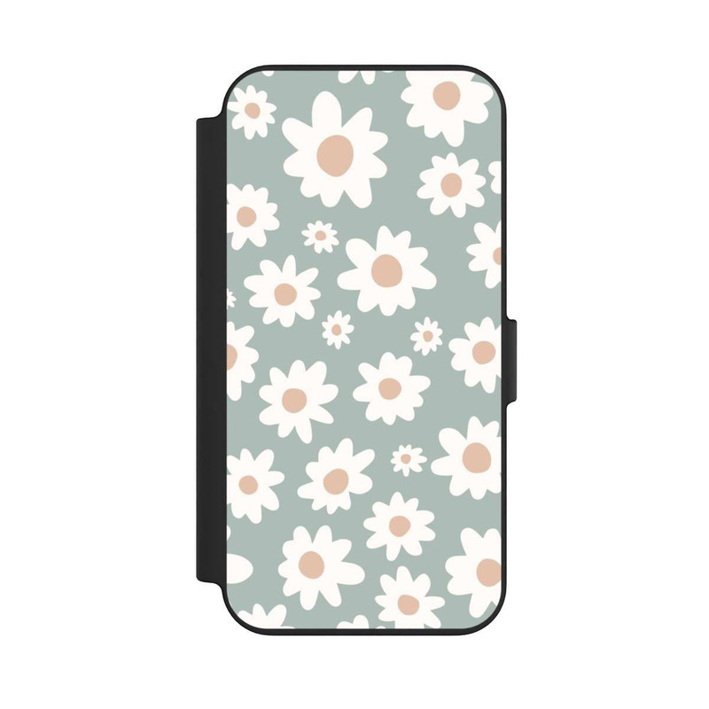 iPhone 13 NIVOflip Gänseblümchen Muster grün
