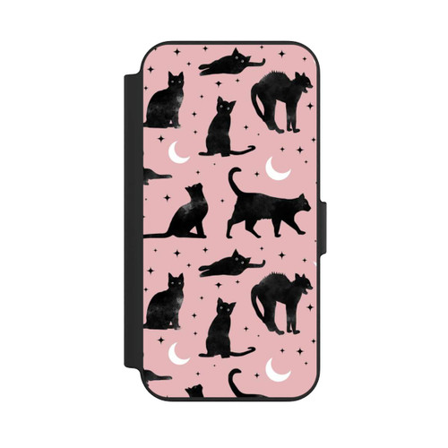 Apple iPhone 13 NIVOflip Lune &amp; Chats Fond Rose