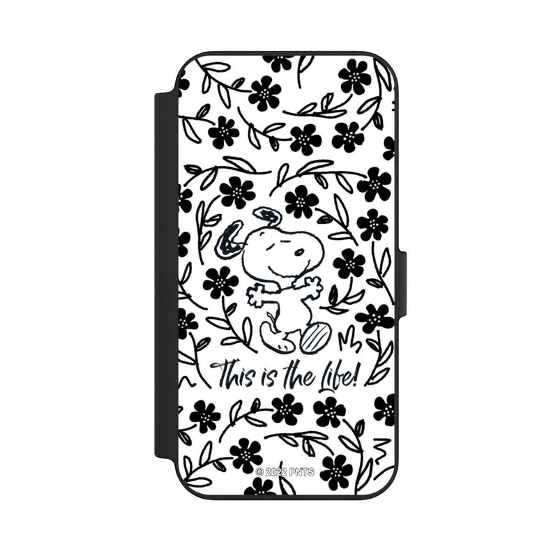 iPhone 13 NIVOflip Snoopy schwarz und weiß This Is The Life