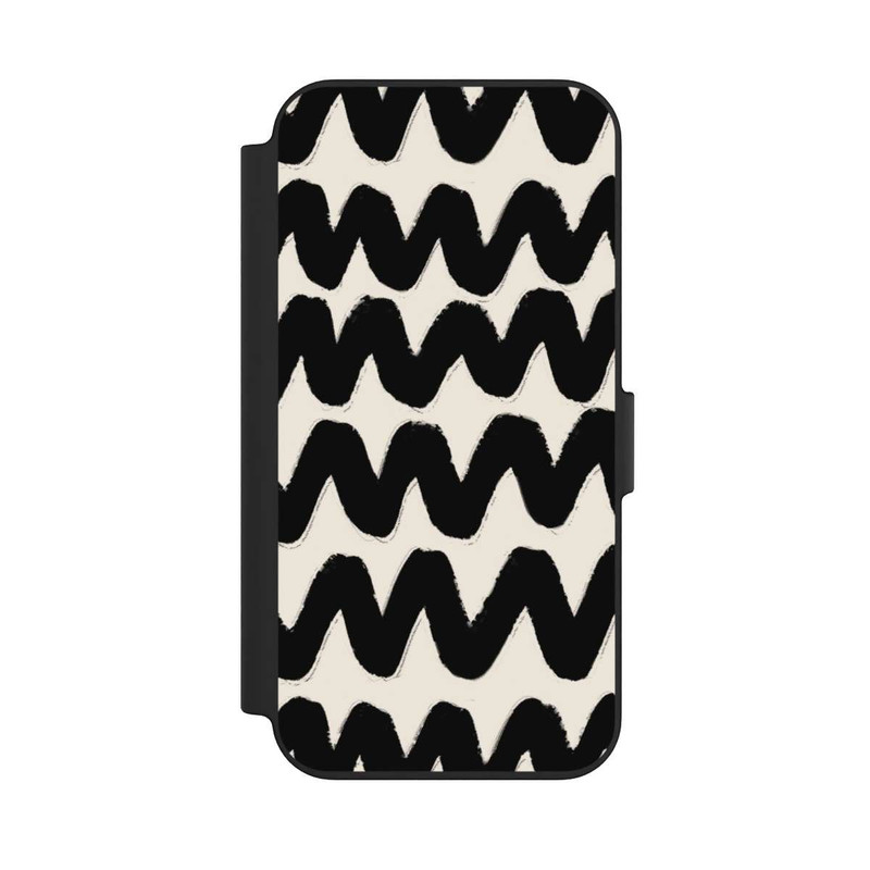 iPhone 13 NIVOflip Vagues Noires Pattern