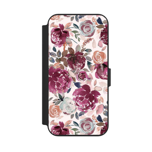 Apple iPhone 13 NIVOflip Pivoines et roses d'automne Rose