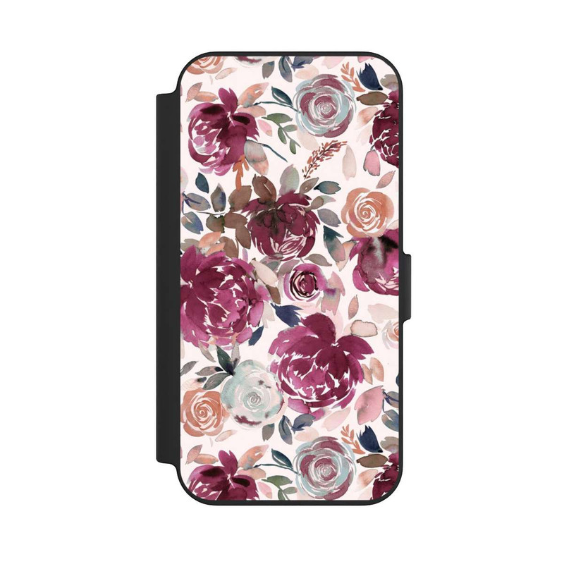 iPhone 13 NIVOflip Pivoines et roses d'automne Rose