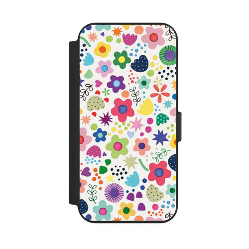 Apple iPhone 13 NIVOflip Psychedelische Blumen bunt