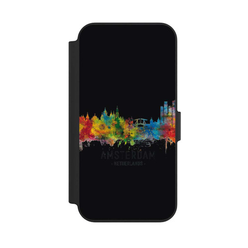 Apple iPhone 13 NIVOflip Amsterdam Netherlands Skyline Black